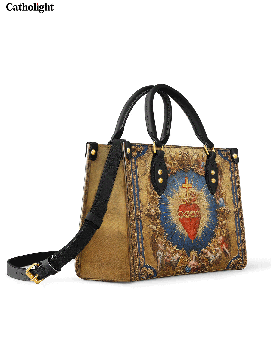 Sacred Heart of Divine Love Leather Bag