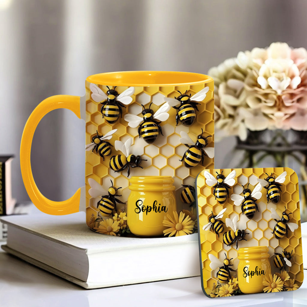 Garden Bee - Personalized Bee Accent Mug