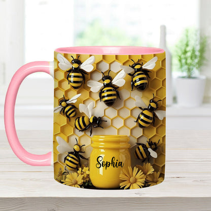 Garden Bee - Personalized Bee Accent Mug