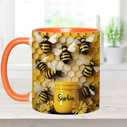 Garden Bee - Personalized Bee Accent Mug