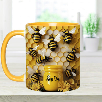 Garden Bee - Personalized Bee Accent Mug