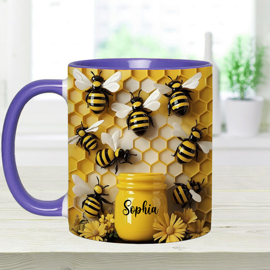 Garden Bee - Personalized Bee Accent Mug