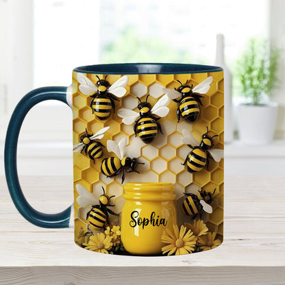 Garden Bee - Personalized Bee Accent Mug