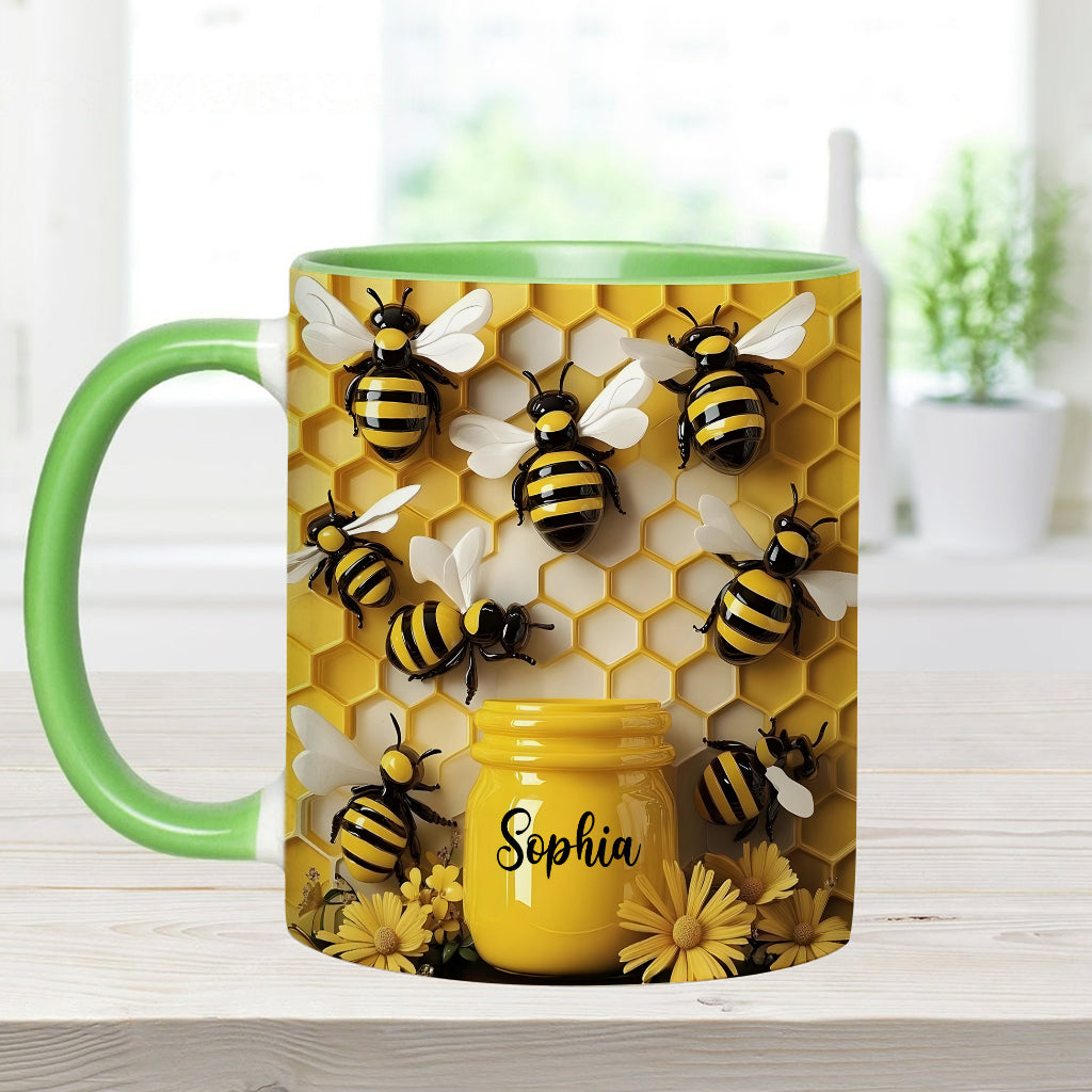 Garden Bee - Personalized Bee Accent Mug