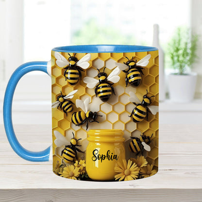 Garden Bee - Personalized Bee Accent Mug