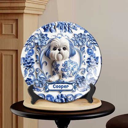 Personalized Dog Ceramic Plate