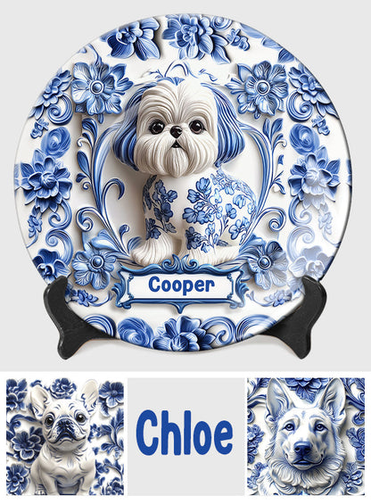 Personalized Dog Ceramic Plate