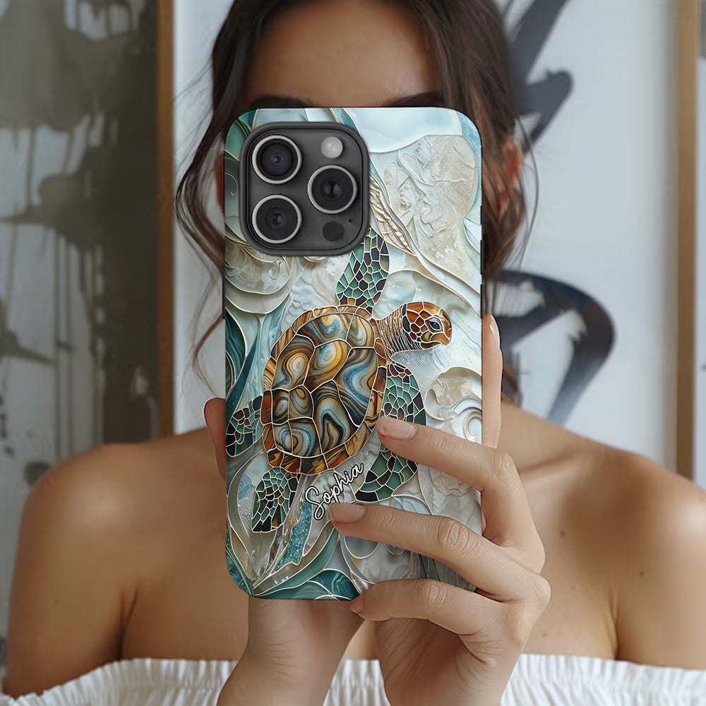 Personalized Turtle Full Print Phone Case