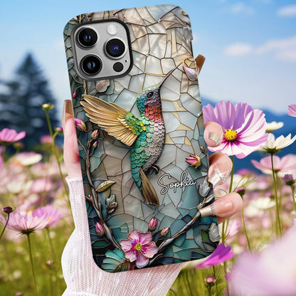 Personalized Artistic Hummingbird Full Print Phone Case