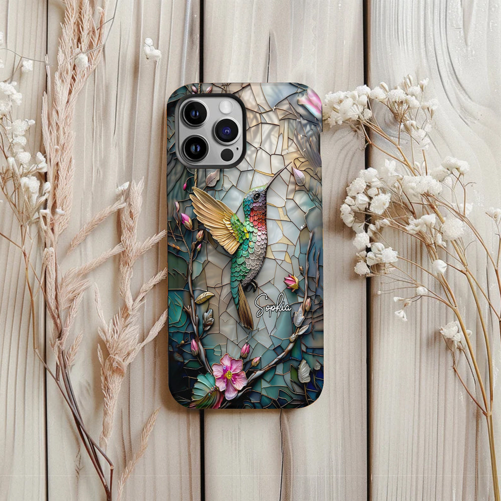 Personalized Artistic Hummingbird Full Print Phone Case