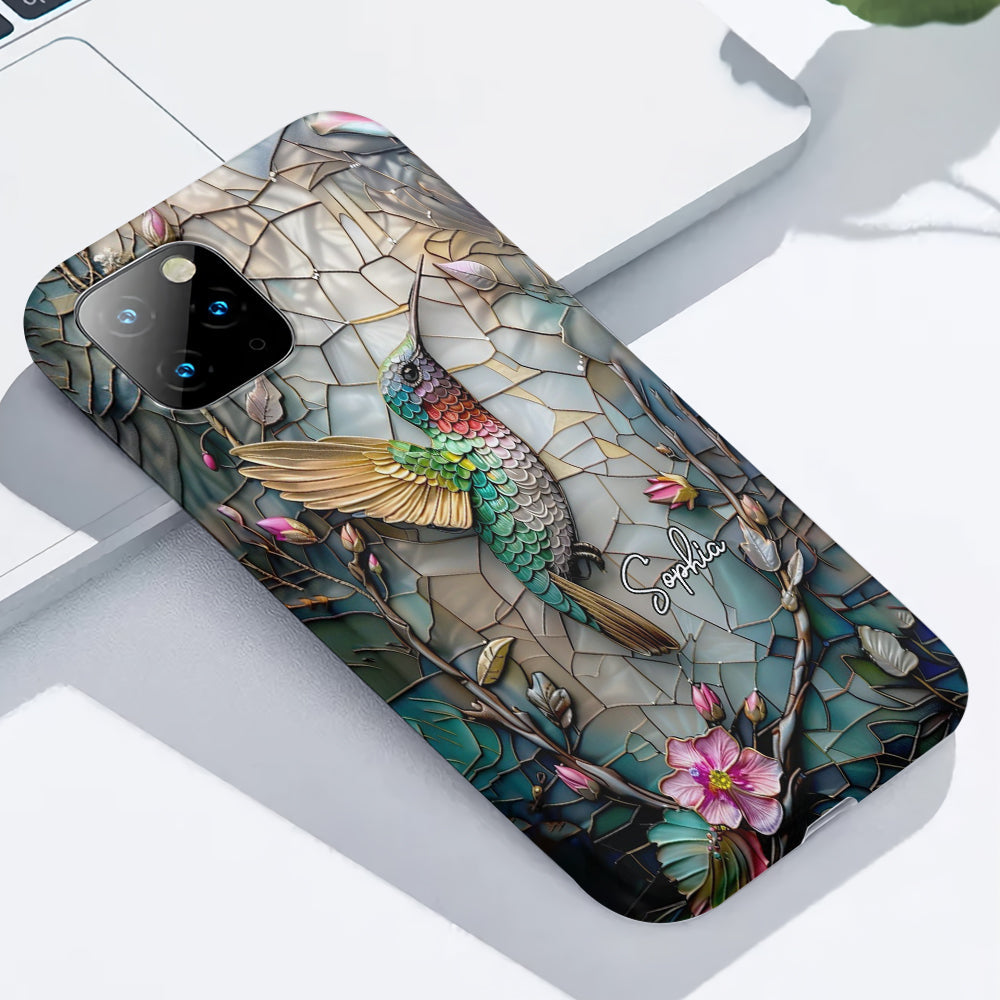 Personalized Artistic Hummingbird Full Print Phone Case