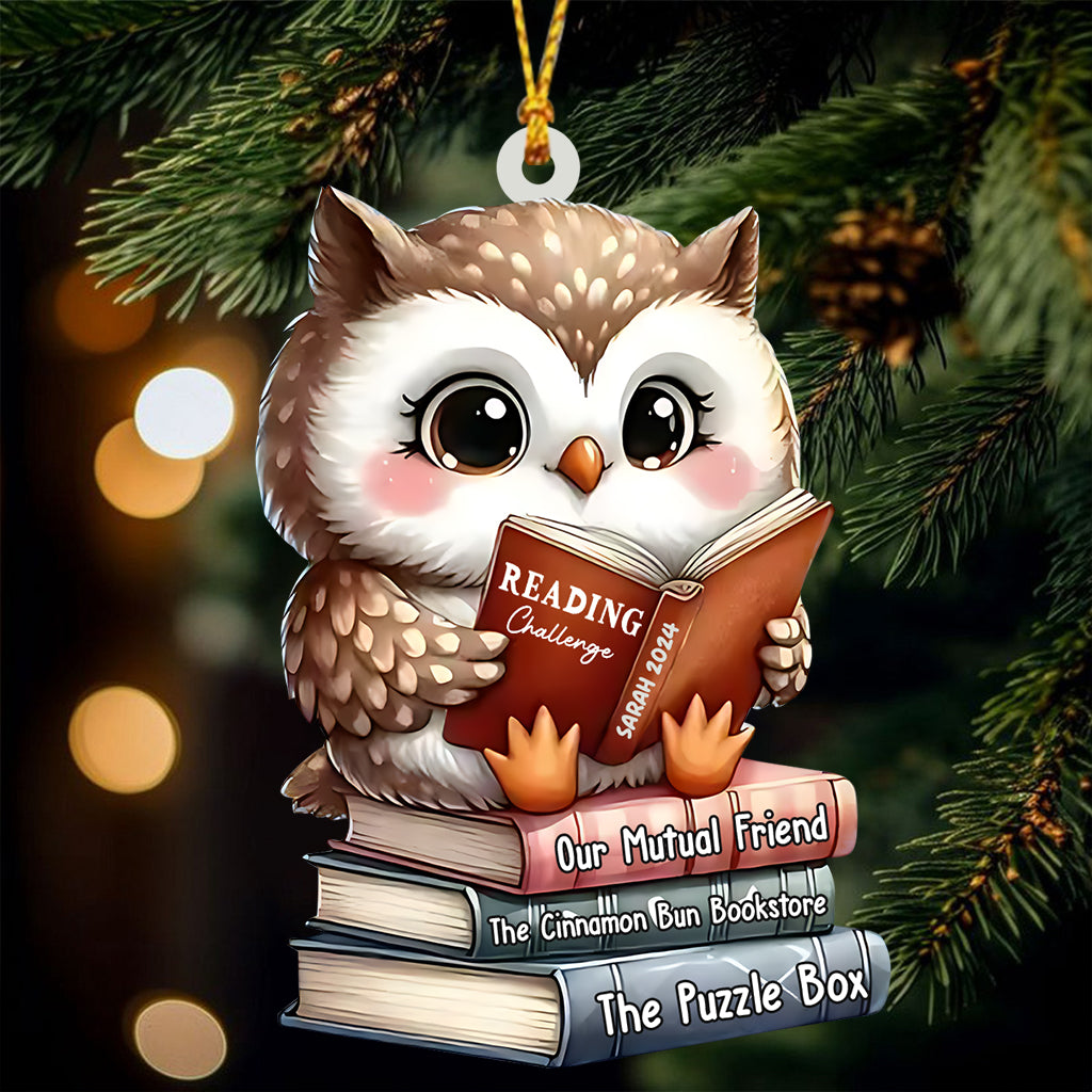 Reading Challenge - Personalized Book Ornament