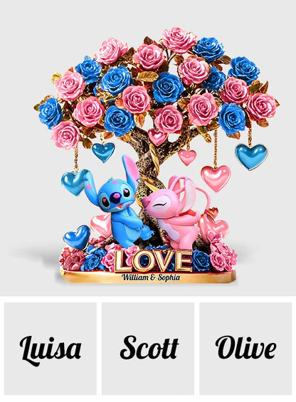 Personalized Tree Of Love Custom Shaped Acrylic Plaque