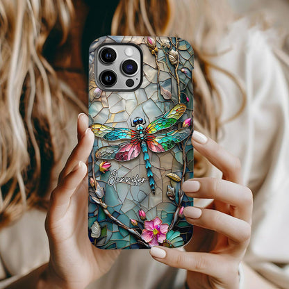 Beautiful Flower Dragonfly - Personalized Dragonfly Full Print Phone Case