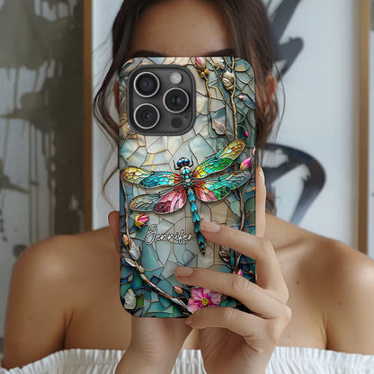 Beautiful Flower Dragonfly - Personalized Dragonfly Full Print Phone Case