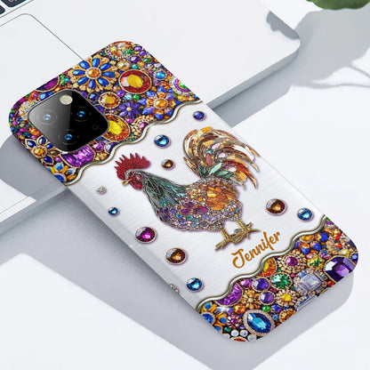 Sparkle Rooster - Personalized Chicken Full Print Phone Case