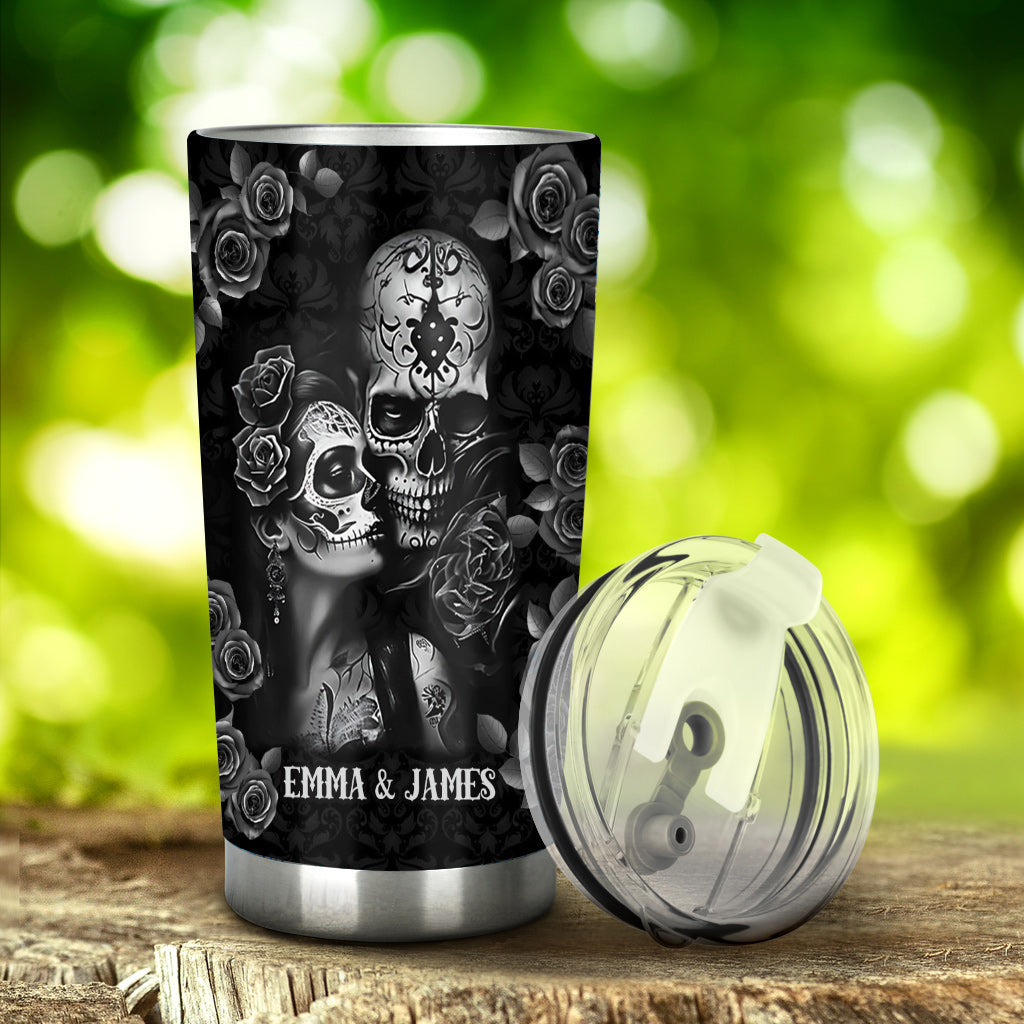 It's You & Me - Personalized Skull Couple Tumbler