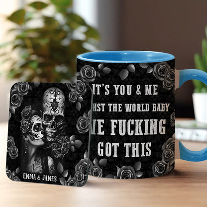 It's You And Me - Personalized Skull Accent Mug