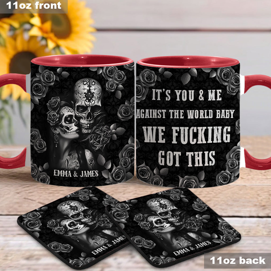 It's You And Me - Personalized Skull Accent Mug