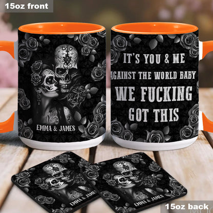 It's You And Me - Personalized Skull Accent Mug