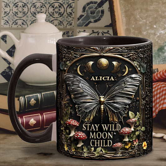 Stay Wild Moon Child - Personalized Hippie Accent Mug