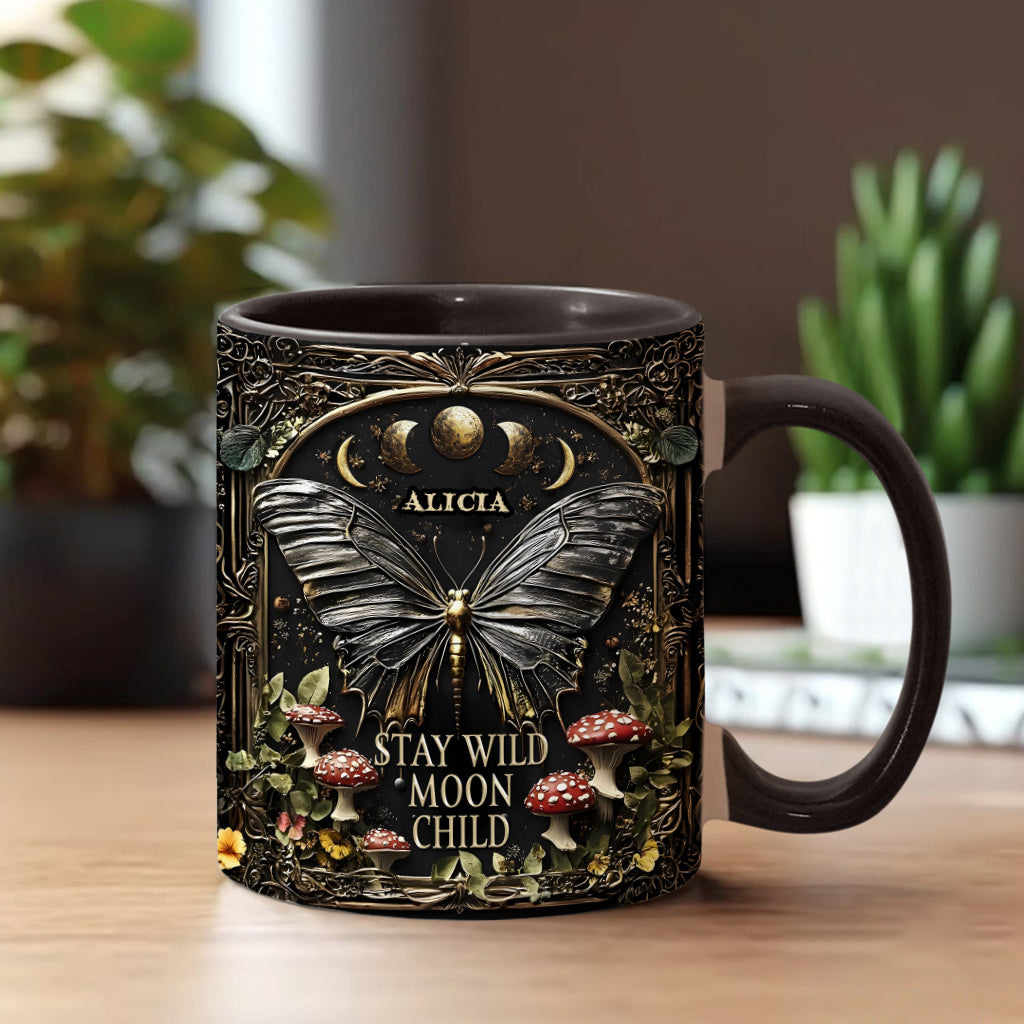 Stay Wild Moon Child - Personalized Hippie Accent Mug