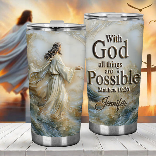 Everything Possible - Personalized Christian Tumbler