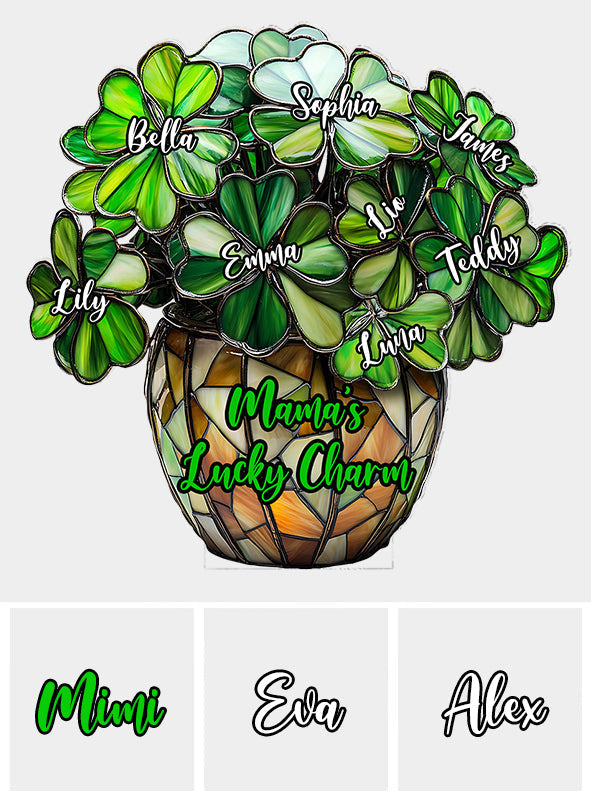 Lucky Mama - Personalized Mother's Day Custom Shaped Acrylic Plaque