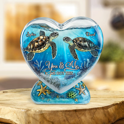 You & Me We Got This - Personalized Turtle Custom Shaped Acrylic Plaque