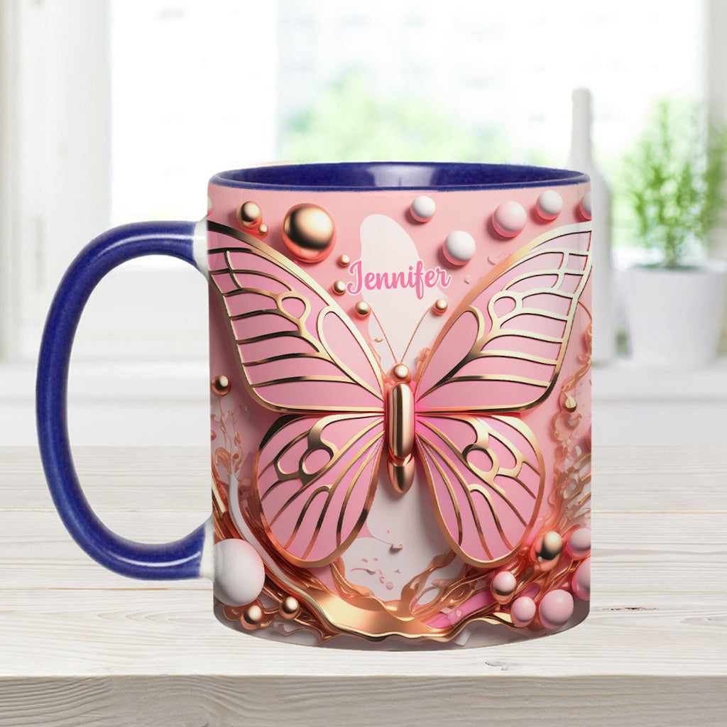 Love Butterflies - Personalized Butterfly Accent Mug