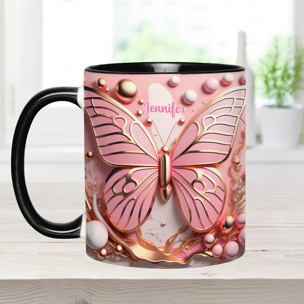 Love Butterflies - Personalized Butterfly Accent Mug