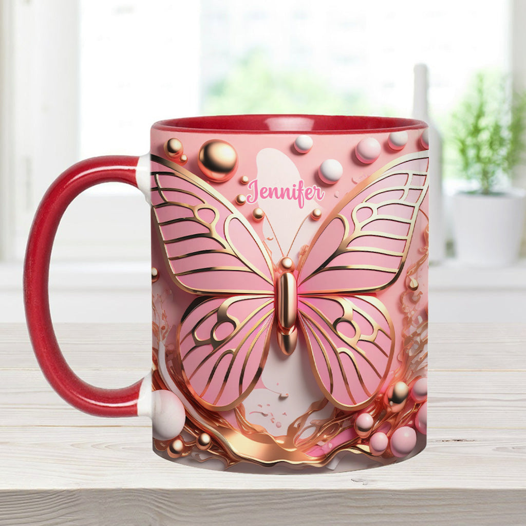 Love Butterflies - Personalized Butterfly Accent Mug