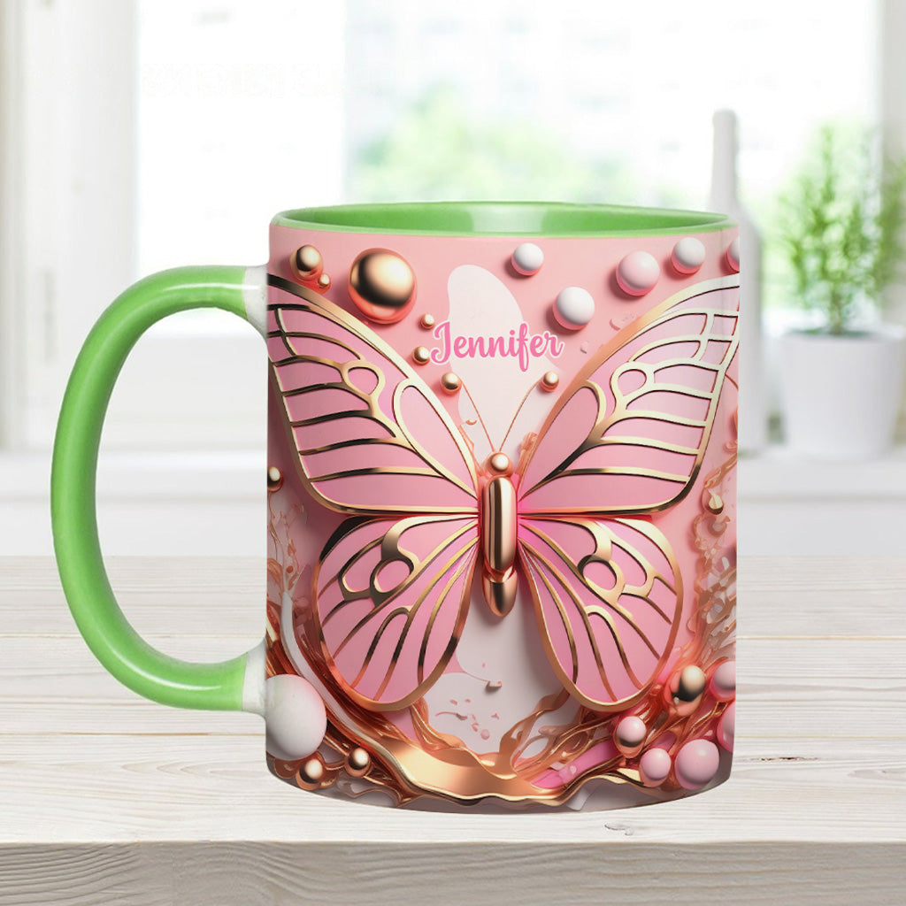 Love Butterflies - Personalized Butterfly Accent Mug