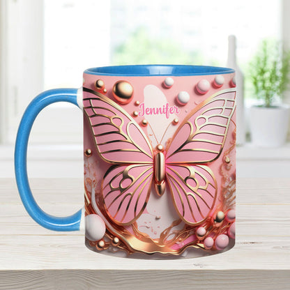 Love Butterflies - Personalized Butterfly Accent Mug