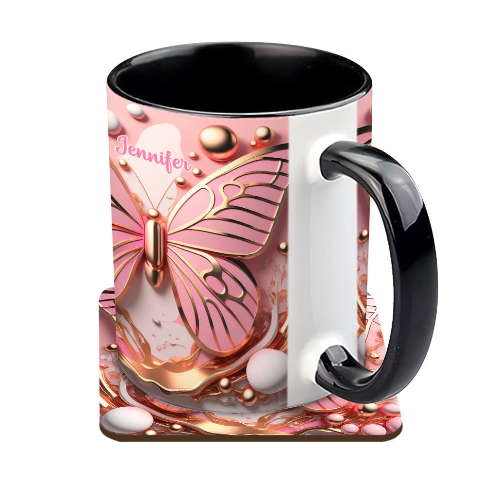 Love Butterflies - Personalized Butterfly Accent Mug