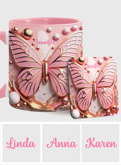 Love Butterflies - Personalized Butterfly Accent Mug