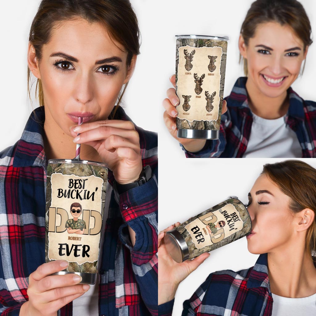 Best Buckin' Dad Ever - Personalized Father Tumbler