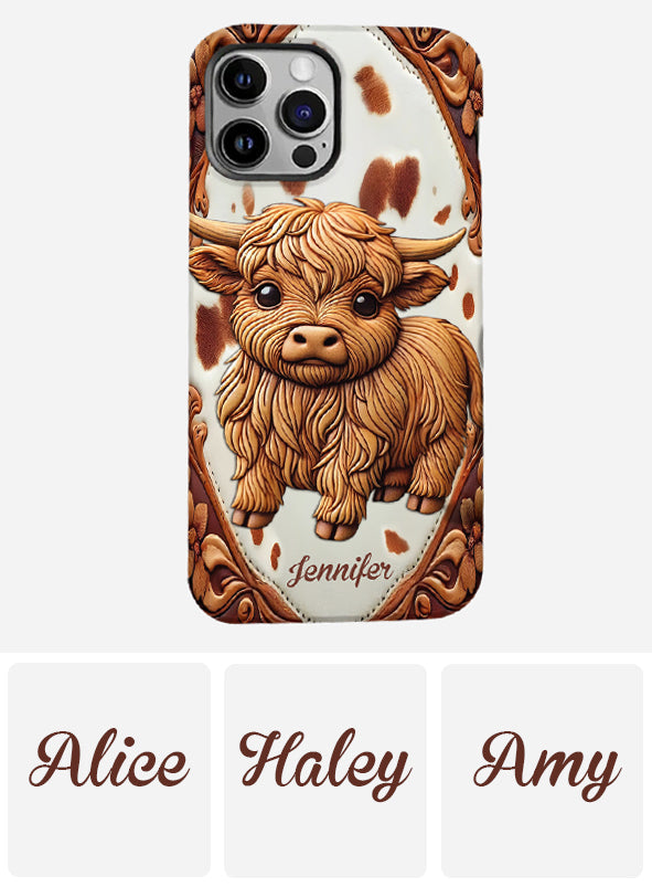 Love Highland Cows - Personalized Full Print Phone Case