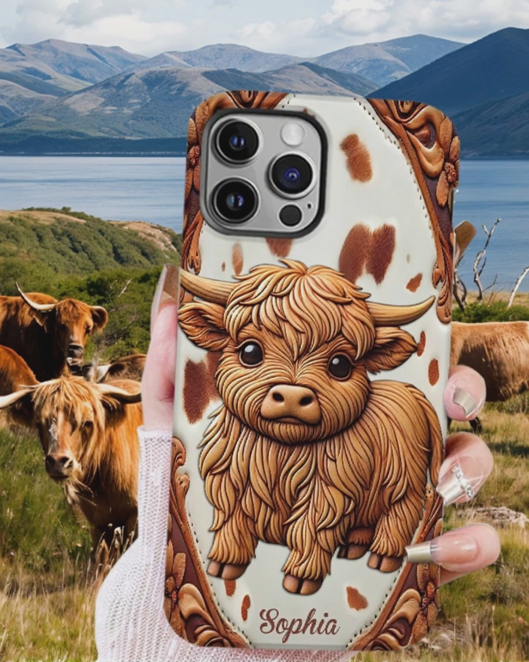 Love Highland Cows - Personalized Full Print Phone Case