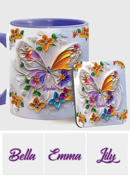 Stunning Butterfly - Personalized Butterfly Accent Mug