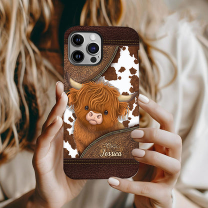 Love Highland Cow - Personalized Full Print Phone Case