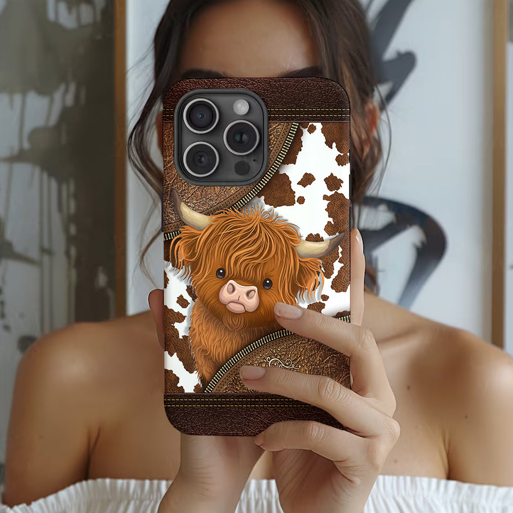 Love Highland Cow - Personalized Full Print Phone Case