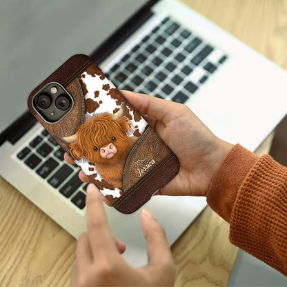 Love Highland Cow - Personalized Full Print Phone Case