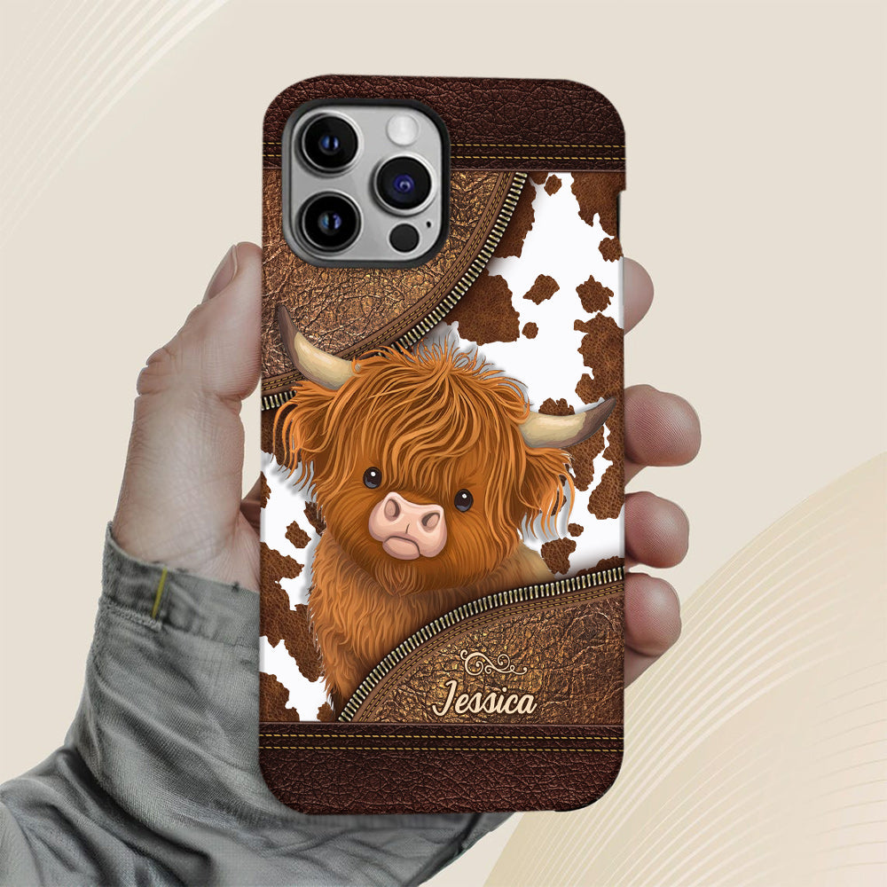 Love Highland Cow - Personalized Full Print Phone Case