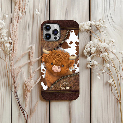 Love Highland Cow - Personalized Full Print Phone Case