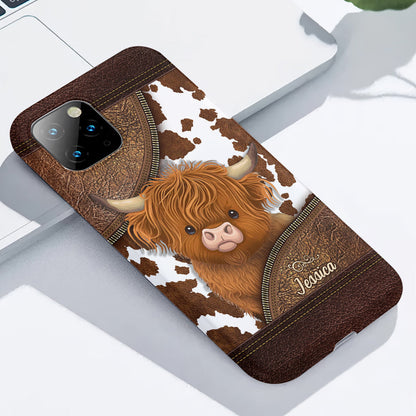 Love Highland Cow - Personalized Full Print Phone Case