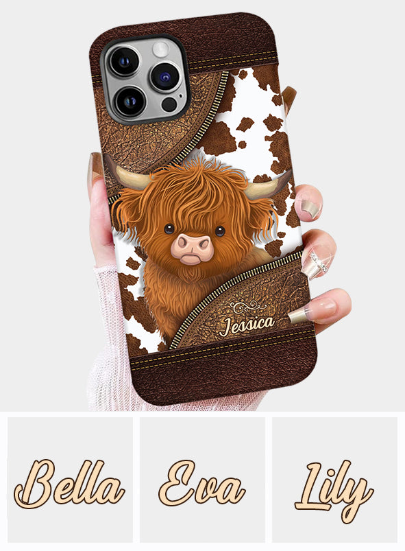 Love Highland Cow - Personalized Full Print Phone Case