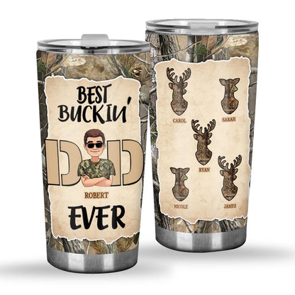 Best Buckin' Dad Ever - Personalized Father Tumbler