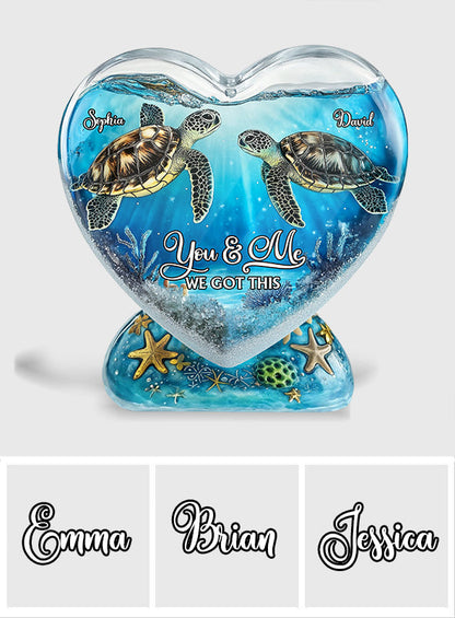 You & Me We Got This - Personalized Turtle Custom Shaped Acrylic Plaque