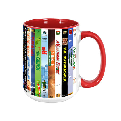 Classic Christmas VHS Movie Accent Mug